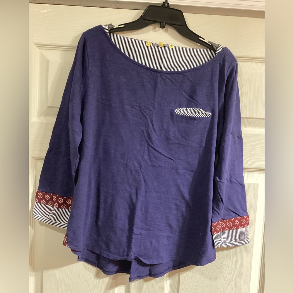 Little Yellow Button - Anthropologie long sleeve cotton shirt.
